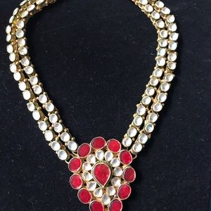 Traditional Indian Kundan necklace with Ruby